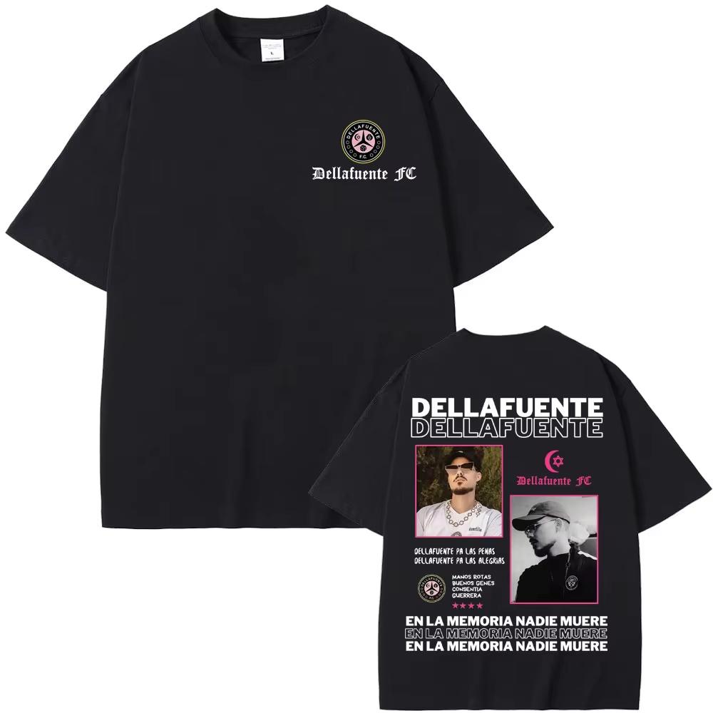 Rapper Dellafuente Pa Las Penas Dellafuente Pa Las Alegrías Print T Shirts Men Women Vintage Casual pure Cotton Tshirt