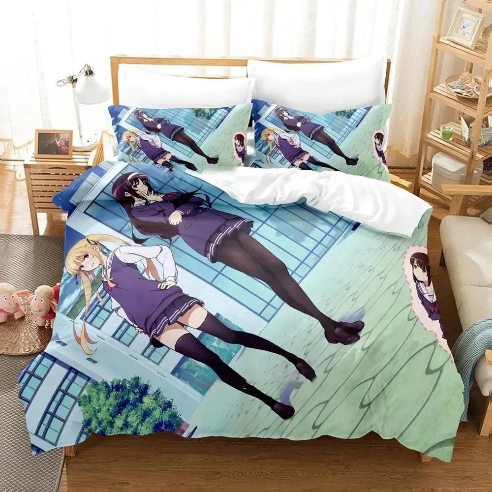Anime Saekano How to Raise a Boring Girlfriend Bedding Set Boys Girls Twin Queen Size Duvet Cover Pillowcase Bed Boys Adult