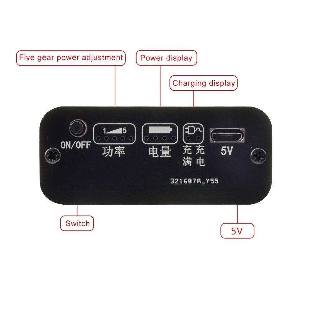 5V 2A Portable Spot Welder Machine 5 Gears Adjustable Handheld Spot Welding Machine 0.1 to 0.12mm Thickness Nickel Sheet Welder