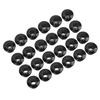 24Pcs Guitar String Button Ferrules 10mm High Performance Plastic Material Semi Closed Design Guitar PartsBlack