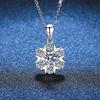 925Silver Collarbone Chain, Romantic Snowflake Necklace, Moissanite Necklace, Wedding and Birthday Gift, Fashionable, Elegant, Luxurious, Is the Best
