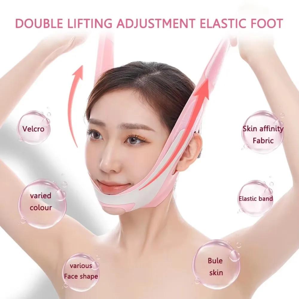 Bandage Elastique Amincissant pour le Visage Ceinture de Lifting Facial V Line Shaper pour le Visage Réduit le Double Menton Anti-Rides Outil de Beauté pour Soin de la Peau