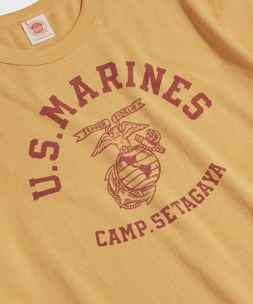 Beulonseun 1970er US Marine T-Shirt Gelb