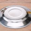 Stainless Steel Thickened Round Dinner and BBQ Plates - Decorative and Functional Serving Flatware.