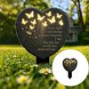 Heart Memorial Plaque Stake Sympathy Grave Markers Acrylic Grave Stake Decorations for Cemetery Outdoors Yard Garden