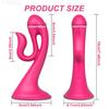 Remote-Control Dual Vibration Suction Cup Massager for Women - Silent Dormitory Use