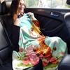 1pc Cute Animals Printing Lightweight Flannel Blanket, Comfortable and Warm Blanket, for Camping Sofa Bed and Couch Office, in All Seasons
