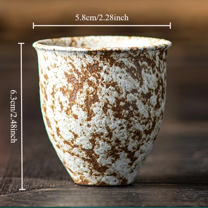 

Household Ceramic Tea Cup Gilded Rust Glazed Master Cup Kung Fu Tea Set Accessories 90ml