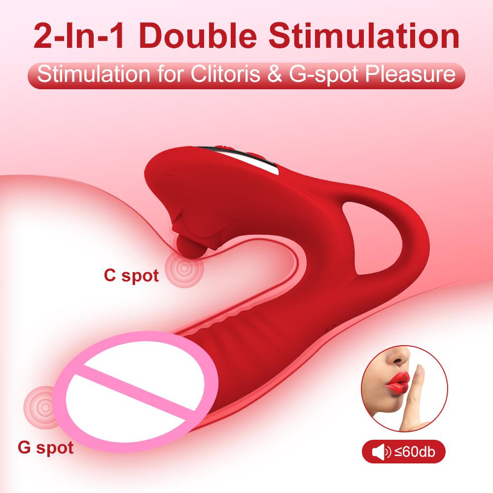 Vibrator für Frauen mit 10 Vibrationsfrequenzen G-Punkt Klitoris Doppelte Stimulation AV Massage-Stab Sexspielzeug für Erwachsene für Frauen