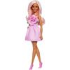 Barbie Fashionista Rose Pink Dress Doll Playset for Kids Age 3 and Up with Accessories