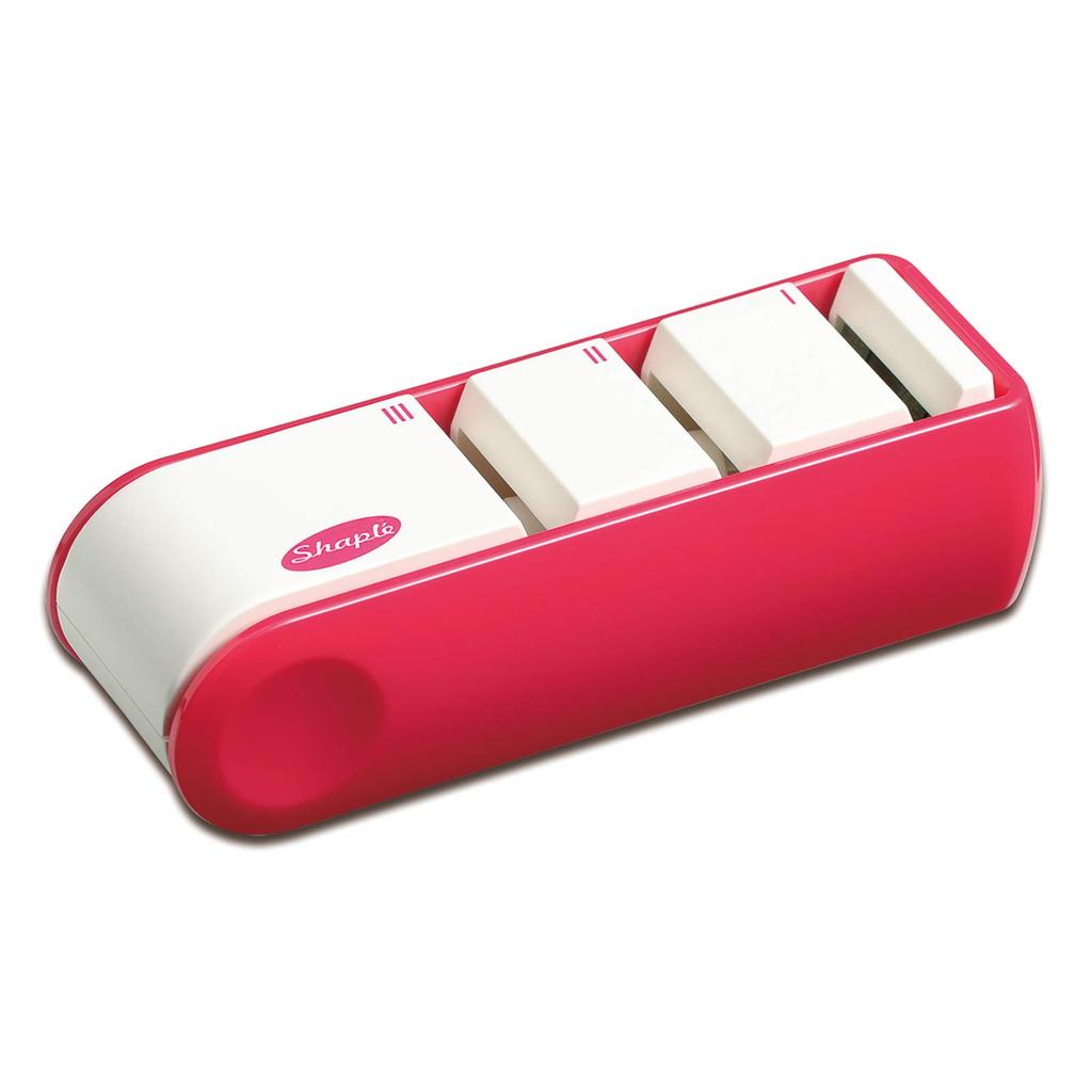 Fuji Cutlery Diamond Triple Rose Made in Easy Dry Diamond Ceramic Extra Finishing Compact Shaple Sharpener, Pink, Japan, Sharpener, Type, Whetstone,