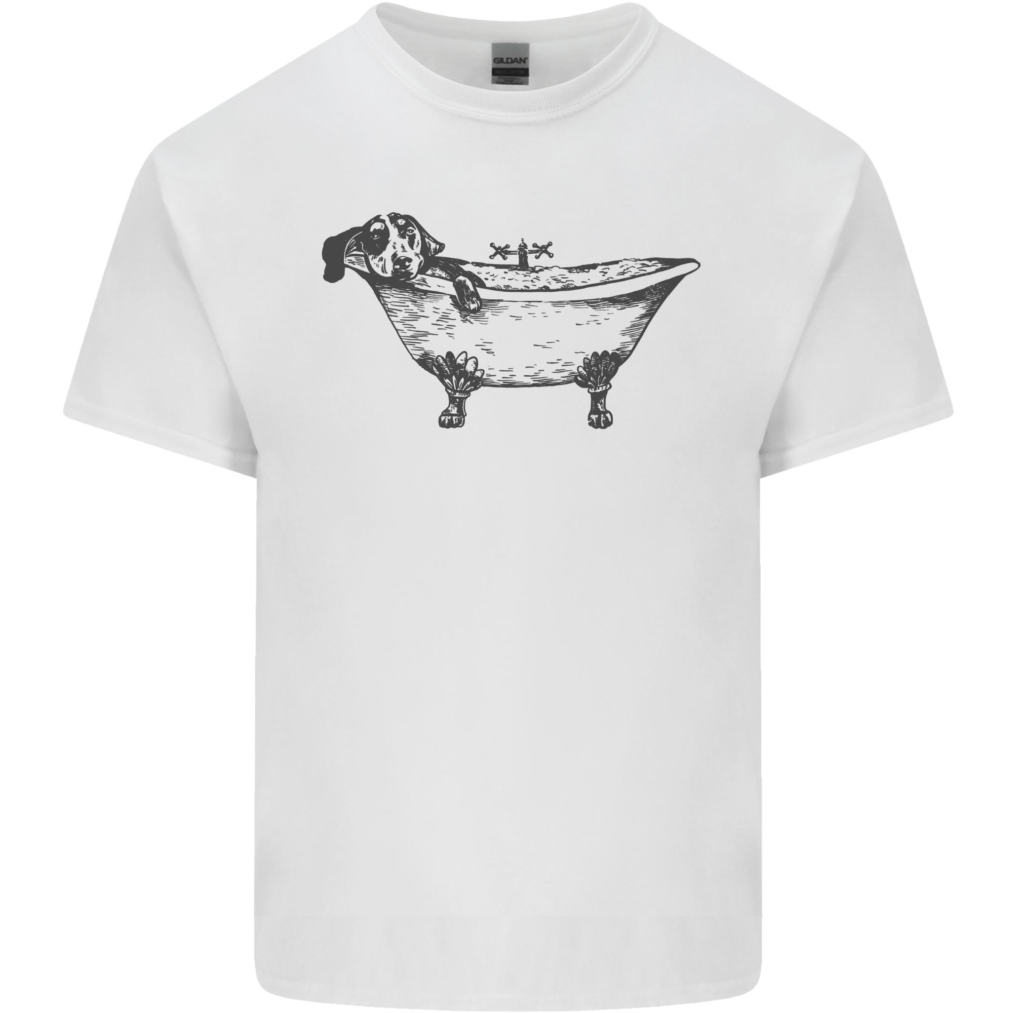 A Dachshund in a Bathtub Dog Unisexs Light Cotton TShirt S