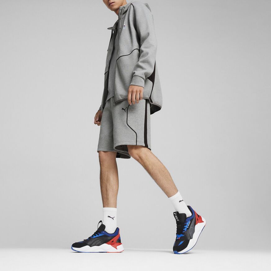 Puma Bmw Series American Racing Color Block Full Zip Hoodie Men Hoodies Gray 624144-03