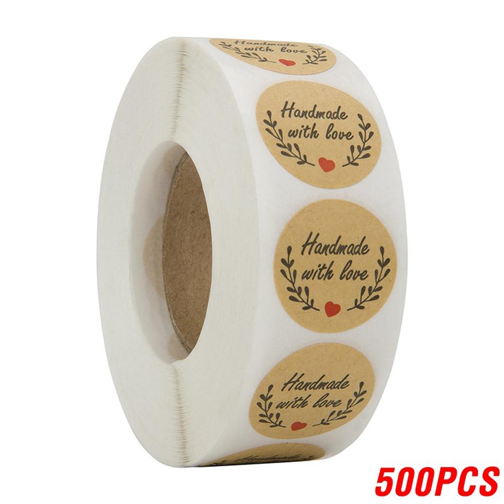 100-500Pcs High-Quality Handmade High-Quality Love High-Quality Stickers High-Quality Seal High-Quality Labels High-Quality Brown High-Quality Party