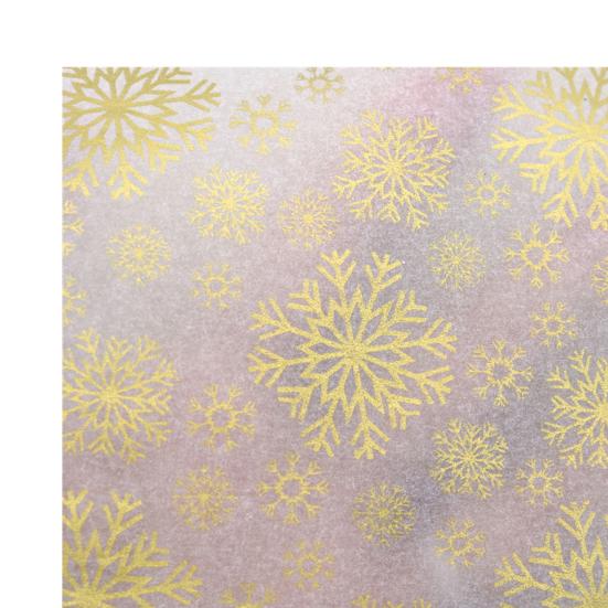 10Pcs/Set Wrapping Tissues Cartoon Pattern Recycled Paper Merry Christmas Snowflake Printed Packaging Paper for Gift