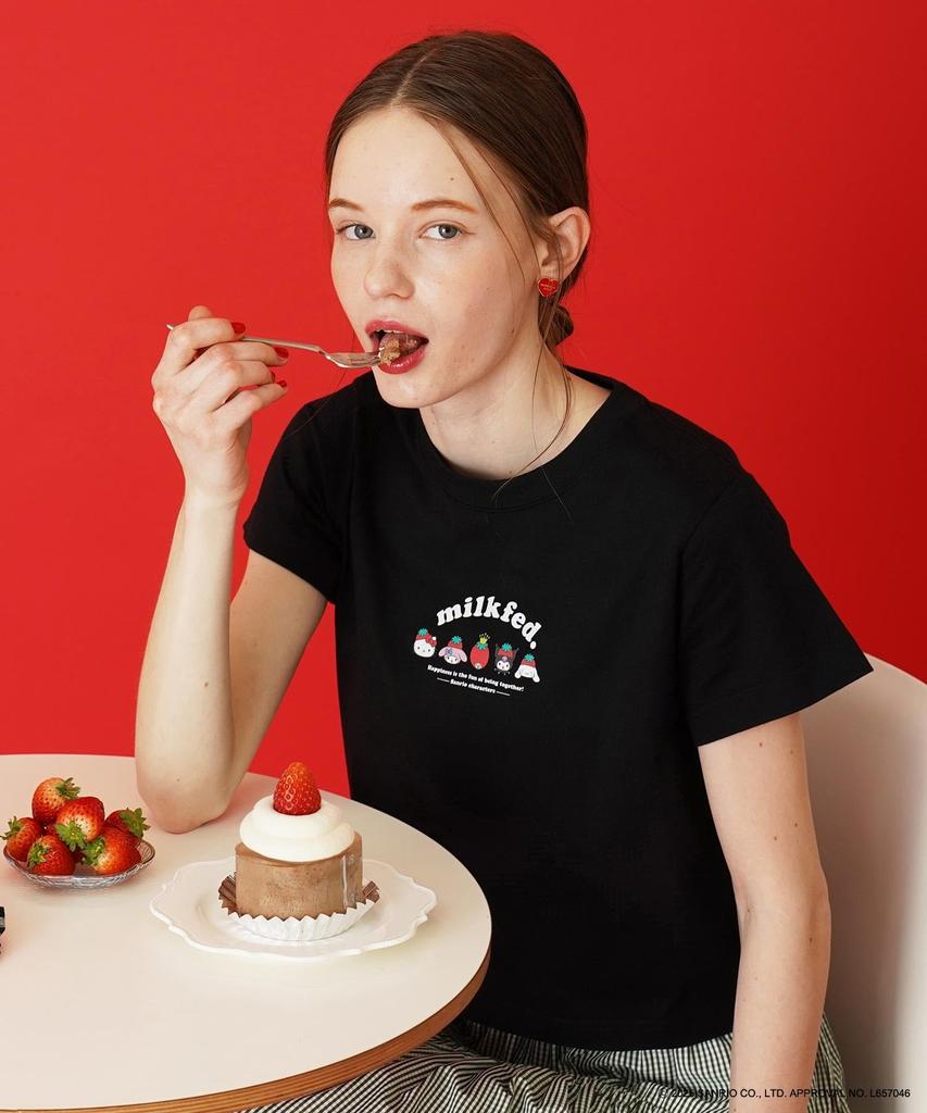 Milkfed Sanrio Characters Compact Short Sleeve Tee x SANRIO CHARACTERS COMPACT TEE 103251011019 BLACK M S/S