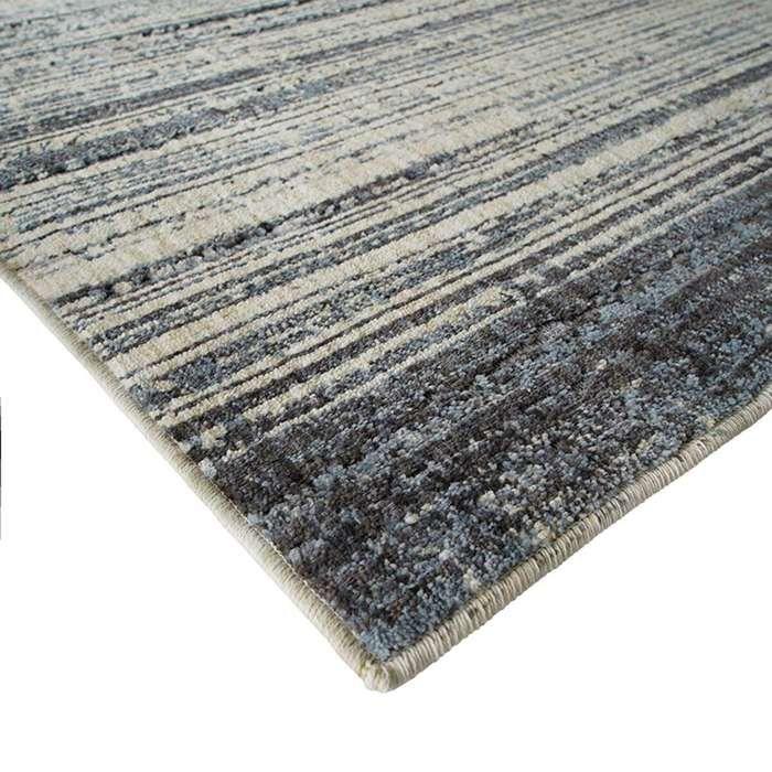 Recycled Living Room Rug Pattern Lines Grey Black 120X170