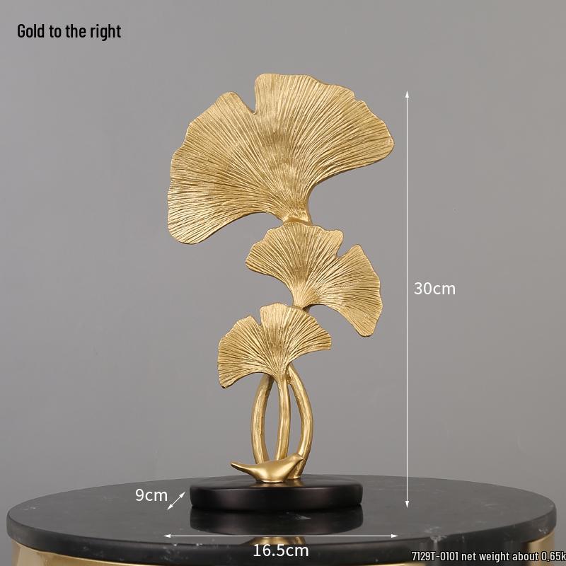 Modern Luxury Living Room TV & Wine Cabinet with Ginkgo Leaf Decor