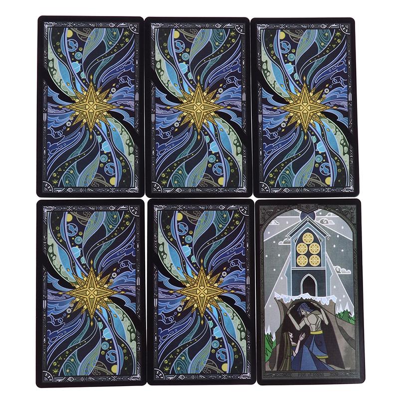 12*7cm Broken Mirror Tarot Deck, 78 Tarot Cards with Guidebook for Beginners - Standard Size