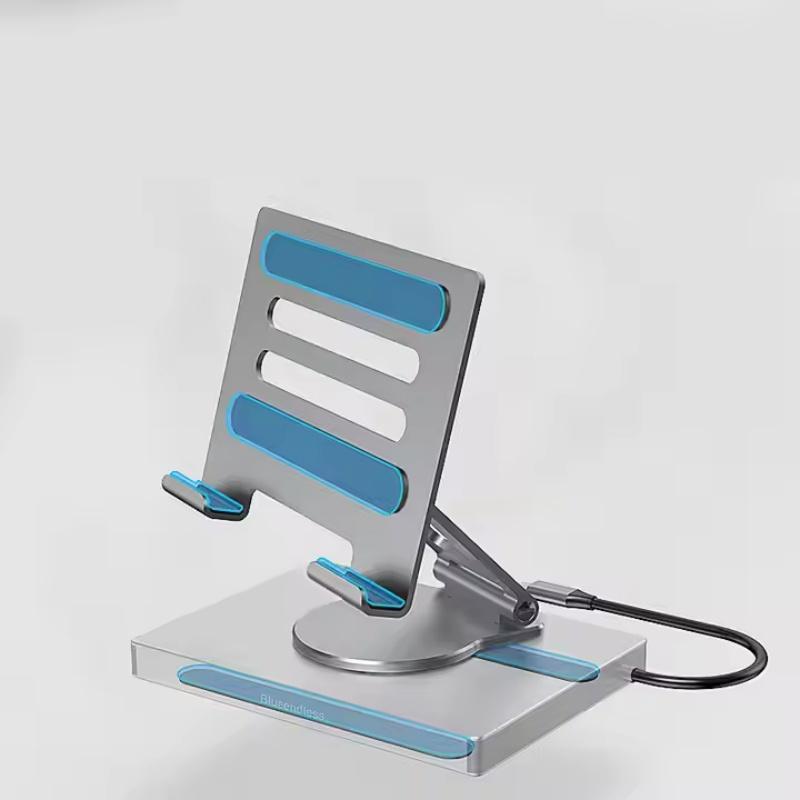 Multi USB C Hub with 360 Rotating Stand HDMI-compatible 4K 60Hz PD 100W USB3.0 SD Tablet Docking Station 5Gbps