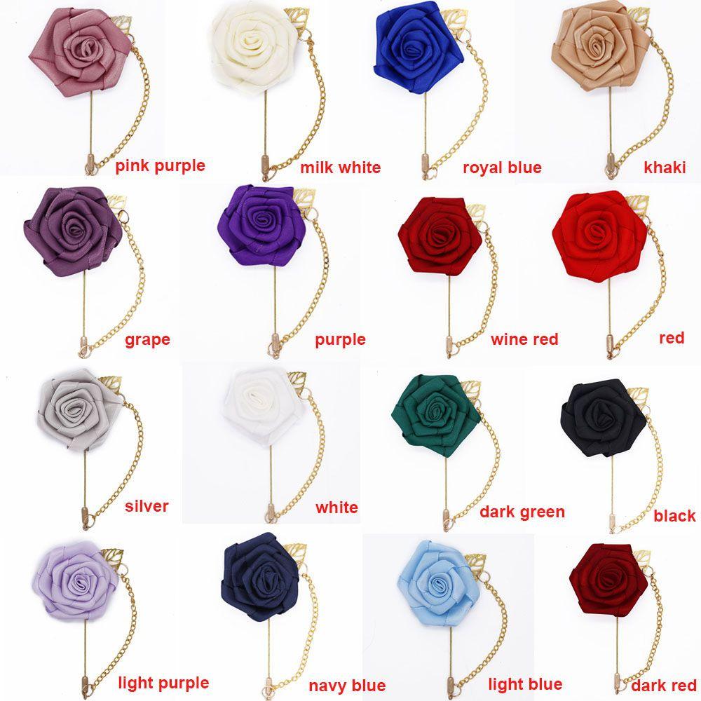Leaf Roses Groom Boutonniere Corsage Flowers Fashion Accessories Jewelry Brooches Brooch Pins