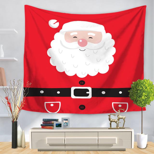 Year 'S Decoration Room Tapestry Santa Claus Series Tapestry Print Home Hanging Beach Cloth Living Room Bedroom Wall Hanging