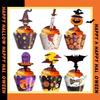 24/48 sztuk Halloweenowe Kreskówkowe Papierki do Babeczek z Falbankowanym Brzegiem Formy do Pieczenia Muffinek Materiały Dekoracyjne na Stół Imprezowy DIY