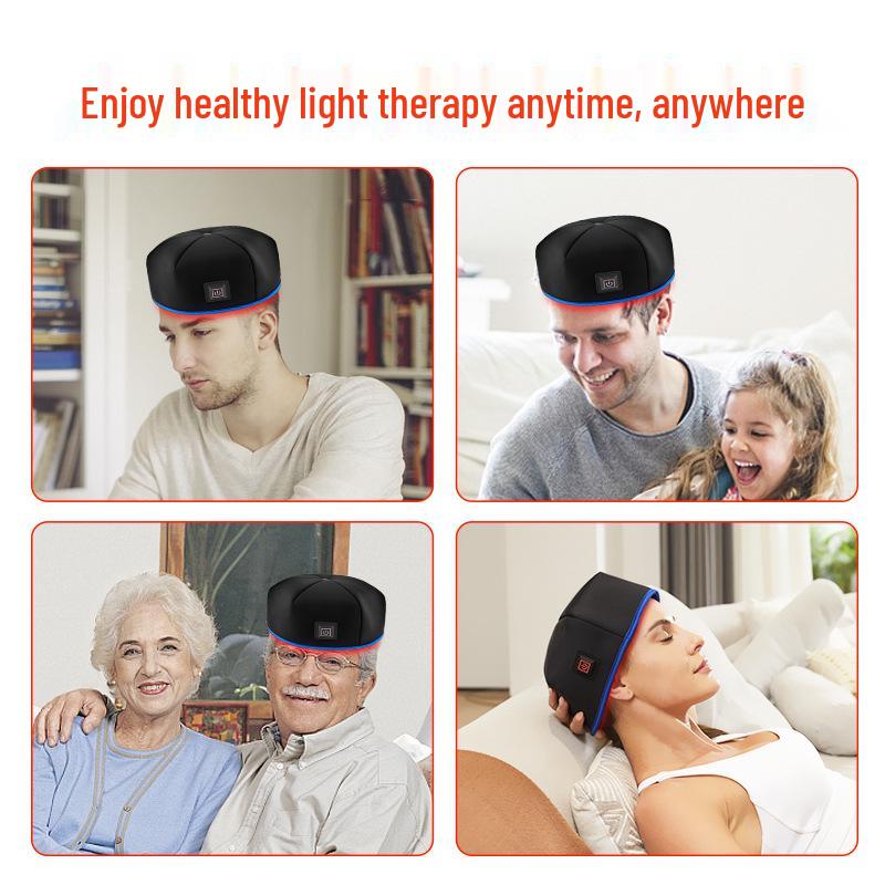 Infrared Red Light Therapy Hat for Hair Growth with Three-Level Pulse Adjustment
