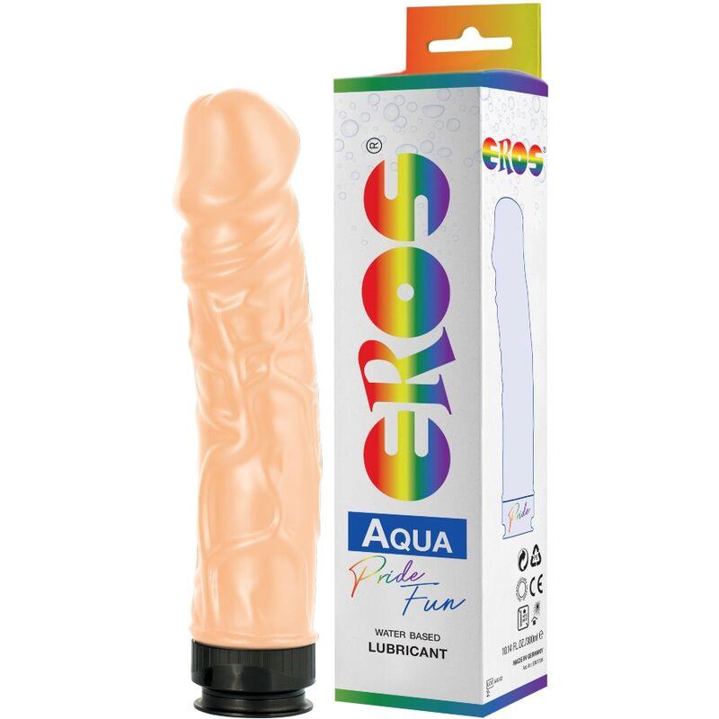 Gode Pride Fun avec Aqua Lubrifiant 300 ml