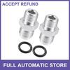 TWO Car Transmission Oil Cooler Adapter Fitting 6AN Flare To 1/4 NPS Universal