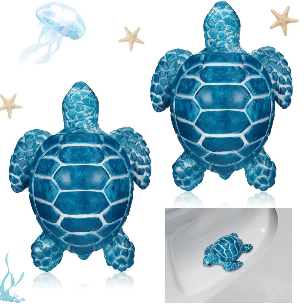 Toilet Bolt Caps Decor Blue Sea Turtles Toilet Bolt Screw Covers Ceramic Bathroom Decor Fun Gadgets Bathroom Replacement Parts