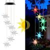 Solar Powered Wind Chime With LED Lights Metal Bells Hummingbird Butterfly Decor Garden Patio Yard