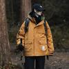 Vinter Puffer Jakke til Mænd med Hætte Tyk Varm Dunfrakke Udendørs Vandring Camping Løstsiddende Afslappet Stil