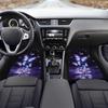 4pcs Purple Blue Butterfly Print Car Floor Mats | Durable Waterproof Universal Fit Automotive Carpet Set for Women, Interior Car Care, Decorative Mats