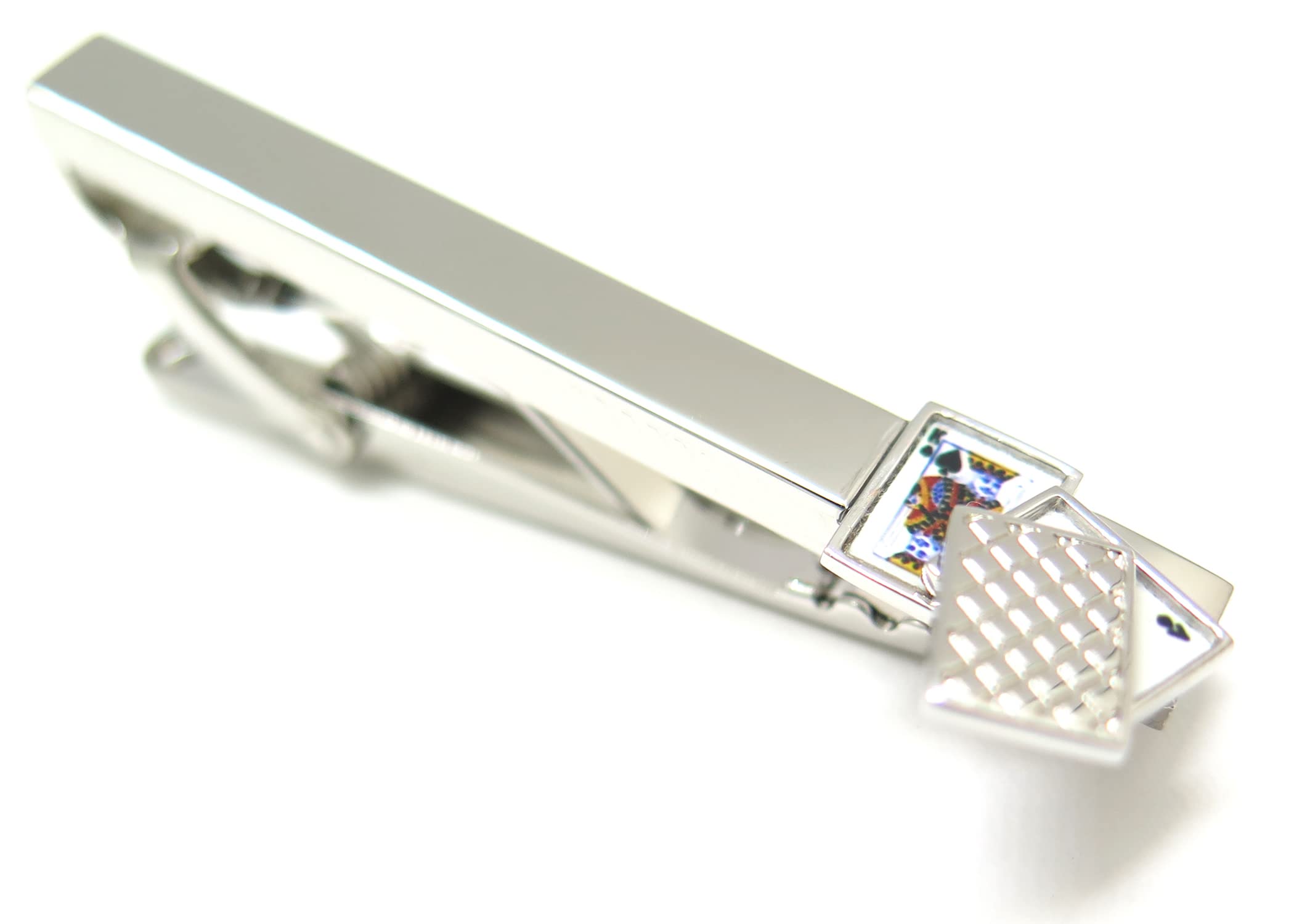 

TATEOSSIAN Playing Card Tie Bar Tie Pin Tie Clip (Palladium)