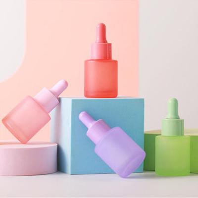 1pc 20ml Essential Oil Bottle Glass Frosted Dropper Bottle Sample Bottle Aromatherapy Liquid Drop for Massage Perfume Bottles