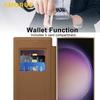 For Samsung Galaxy S24 Ultra Case Compatible with MagSafe RFID Blocking Card Holder Leather Phone Cover
