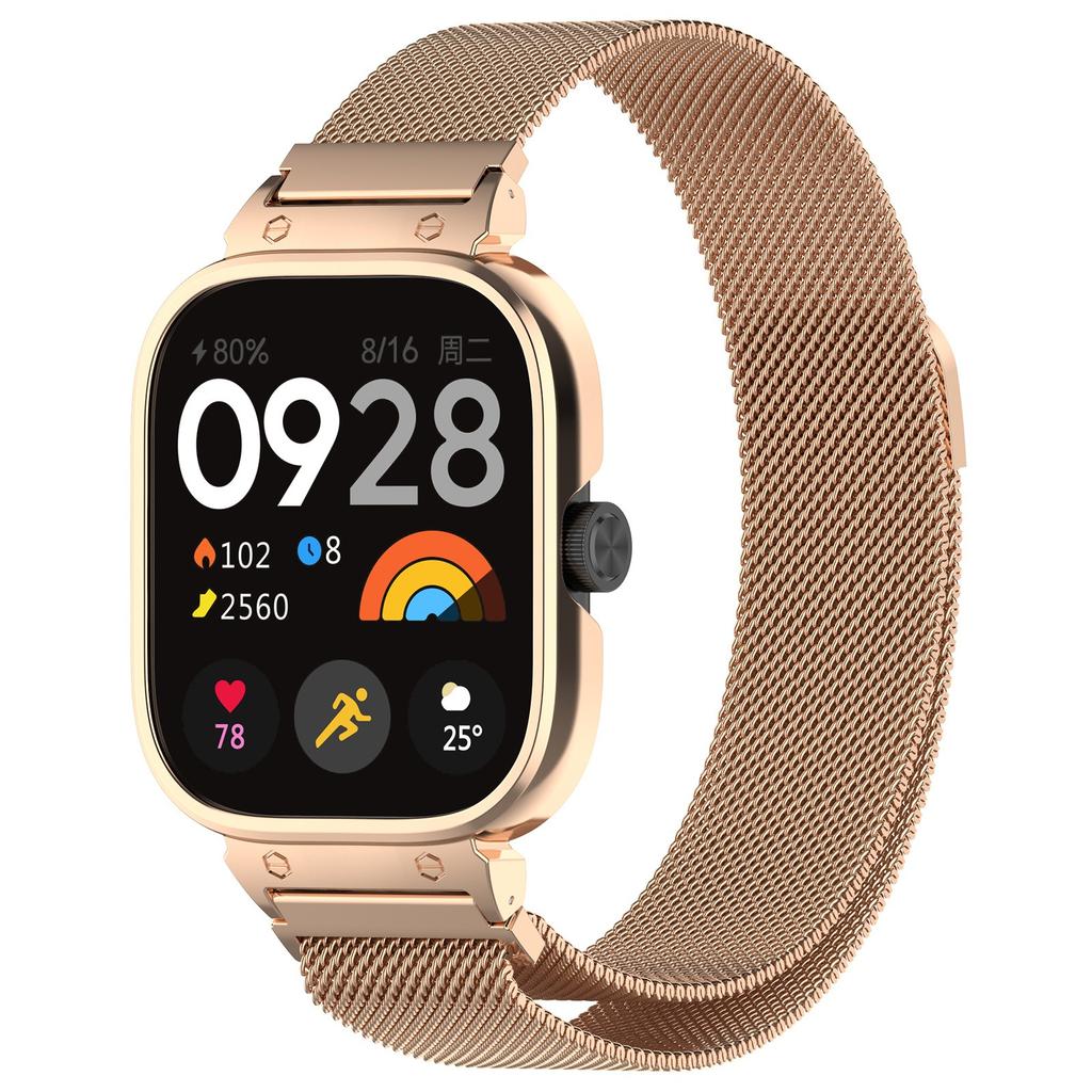 Metal Case+Milanese Loop Strap For Redmi Watch 4 Magnetic Bracelet wristband For Redmi Watch 5 Stainless Steel Protective Shell