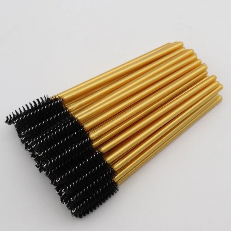 50-Pack Disposable Eyelash & Eyebrow Comb Brushes for Makeup