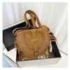 Tassel Bag Brown Retro Western Denim Bag Niche Ethnic Bohemian Messenger Bag Women's Trendy Shoulder Bag