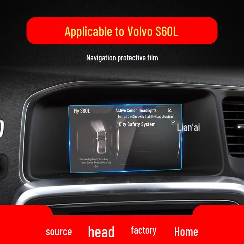 Tempered Glass Screen Protector for Volvo XC40 & V40 - Center Console Film for 25 Models, S60L Car Accessory