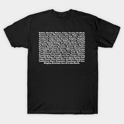Asian Size Men Black Print T-shirt The Klf - It'S Grim Up North No-Cut Heat Transfer Print Cotton Tshirt