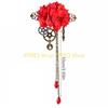 49MD Steampunk Hair Clip Goth Flower Hair Clip For Women Diy Bridal Headdress Steampunk Brooch Goth Barrettes Goth Brooch Pin