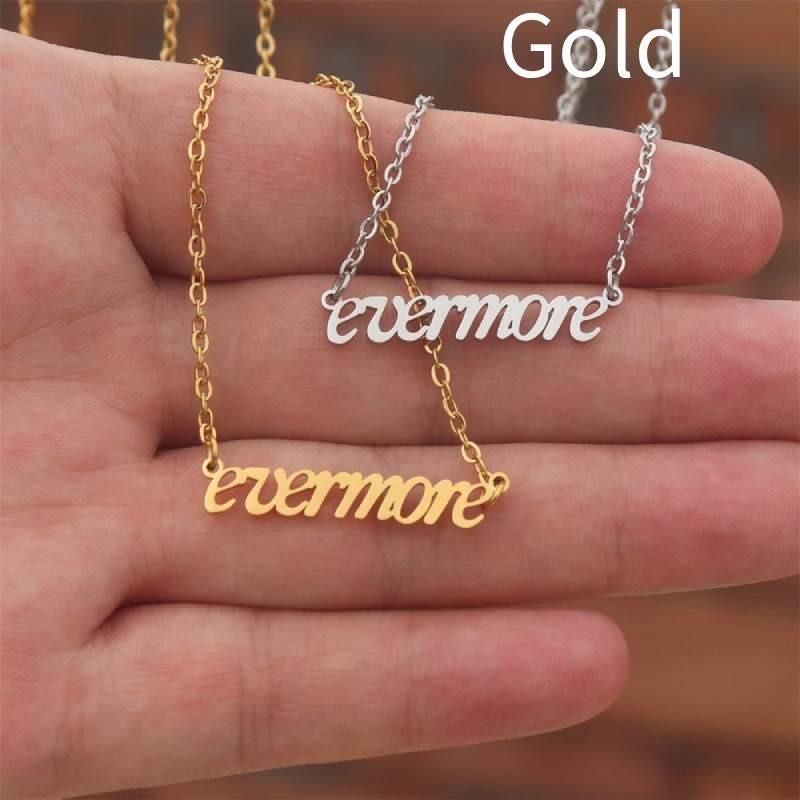 Taylor Digital Swift Signature Stainless Steel Necklace Pendant Letter Fashion