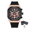 MEGIR 2215 Men Luxury Watches Fashion Casual Sports Chronograph Silicone Strap Quartz Wristwatch Calendar Waterproof Clock