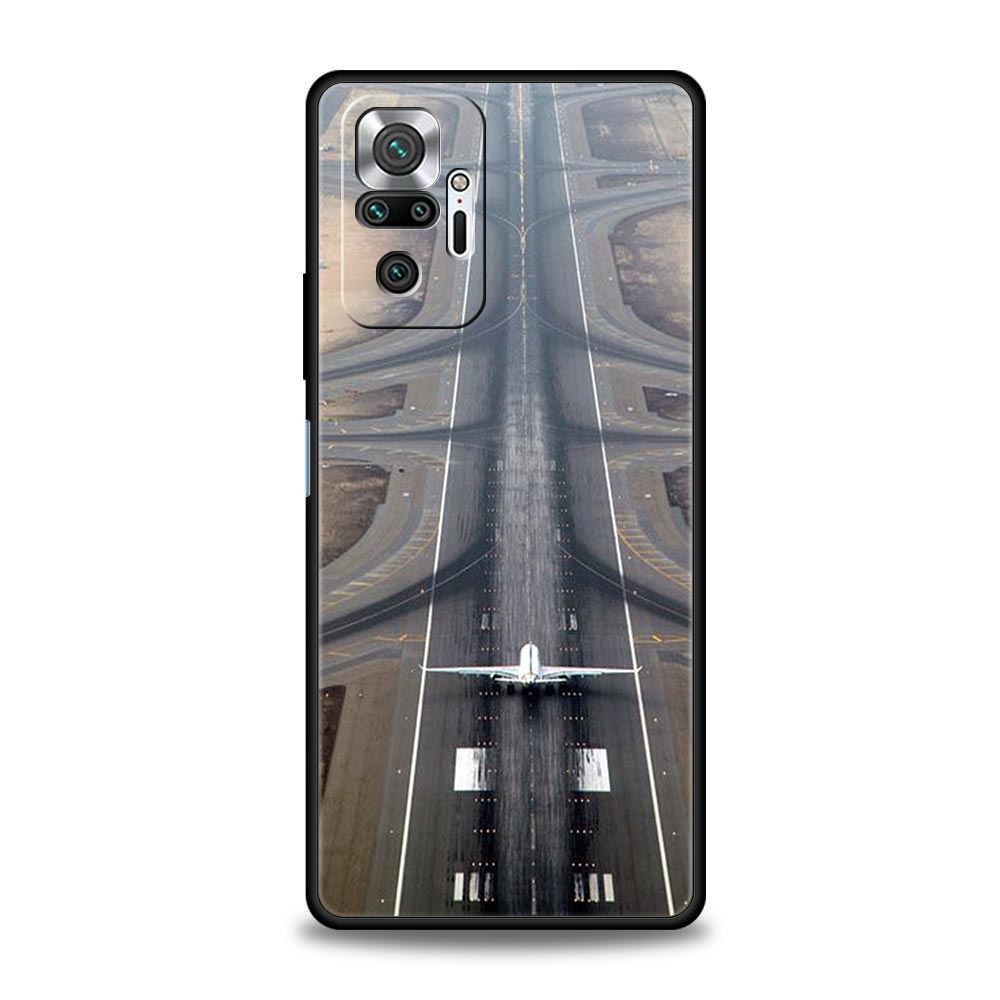 Travel-Nspired Airplane Route Phone Case Cover for Redmi 14C 10C Note 15 14 13 12 10 11 K40 Pro Plus Soft TPU Shockproof Fundas