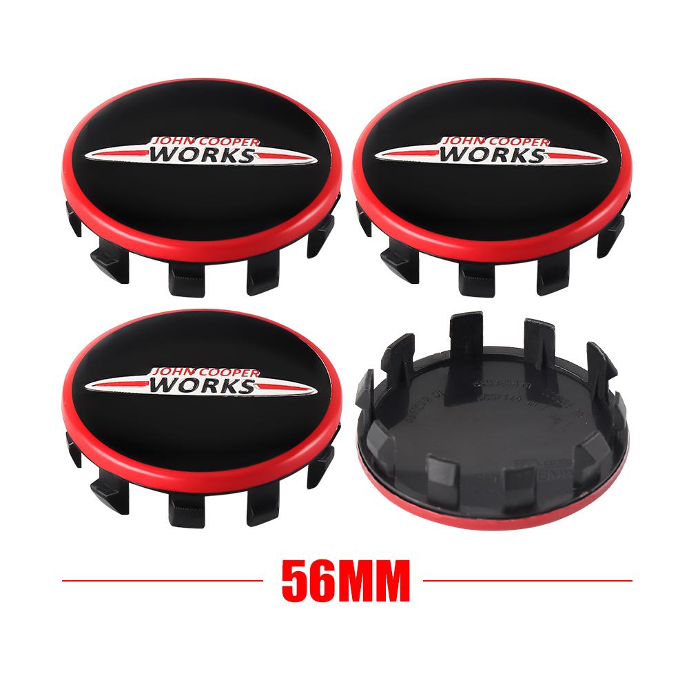 4Pcs 56mm Car Wheel Tire Hub Caps Badge Covers Auto Accessories For MINI Cooper JCW WORKS R55 R56 F55 F56 R57 R58 R59 R60 R50