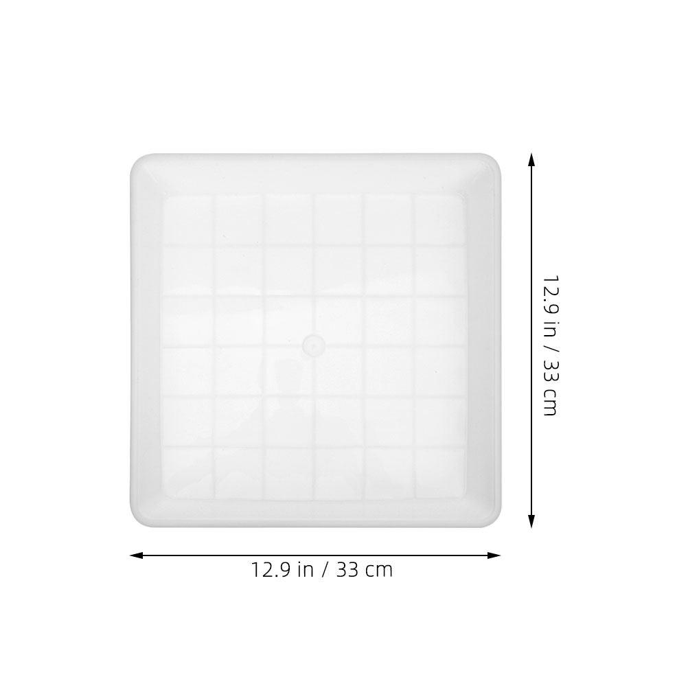 2Pcs Flower Pot Tray Square Thickened Plastic Plant Saucer 13.76inch Water Catcher Drainage Outdoor Indoor Flowerpot Tray