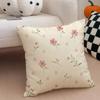 Tiny Vintage Floral Pillow Fresh Pastoral Cushion Cover Throw Pillow Cover Hidden Button Durable Polyester Chair Cushion