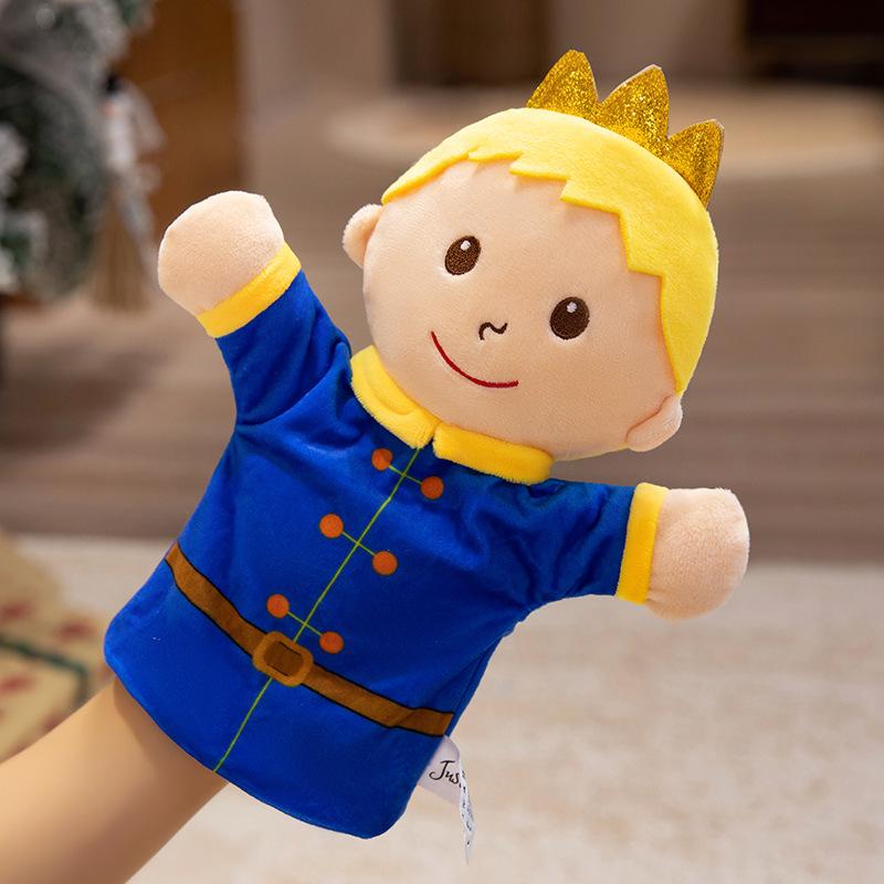 Fairy Tale Hand Puppets: King, Queen, Prince, Princess, Witch, Elf - Perfect for Kindergarten Storytelling.